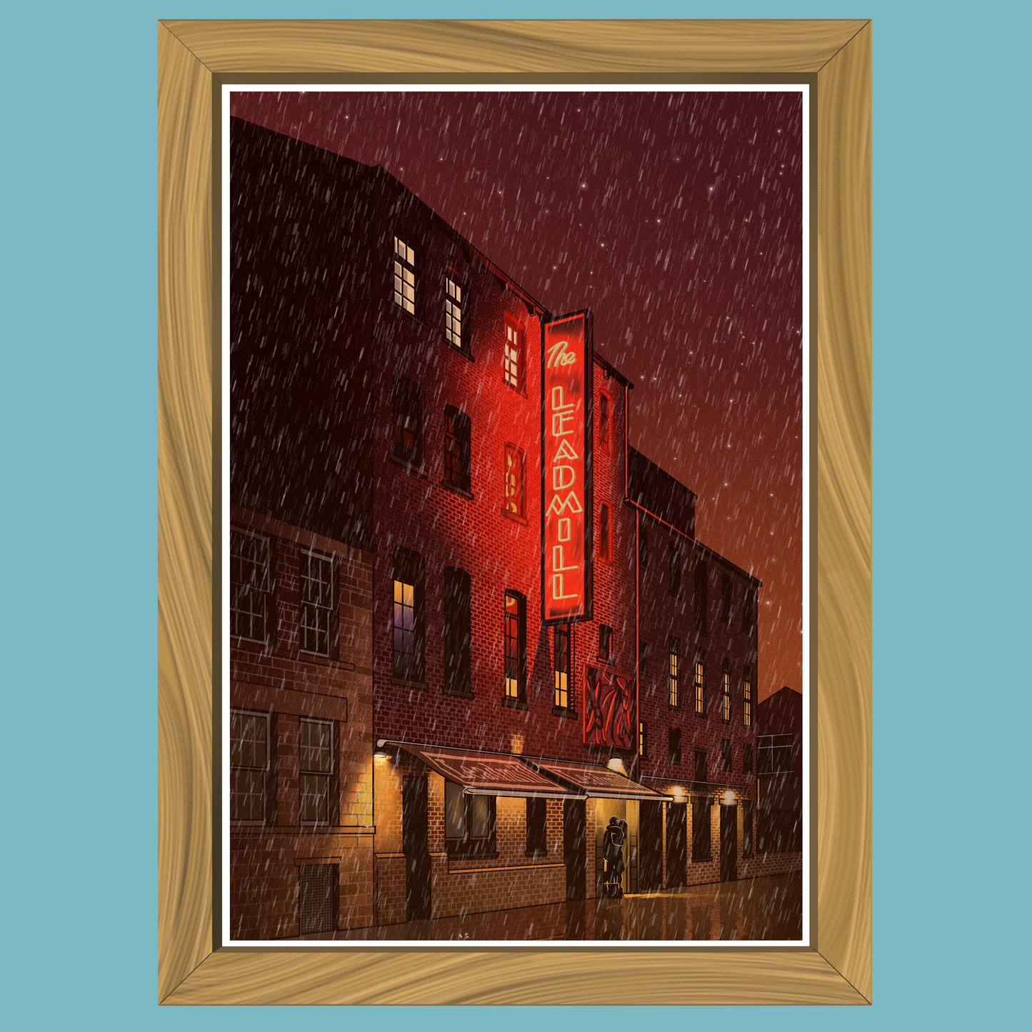 Leadmill In The Rain - Art Print - Professor Broke