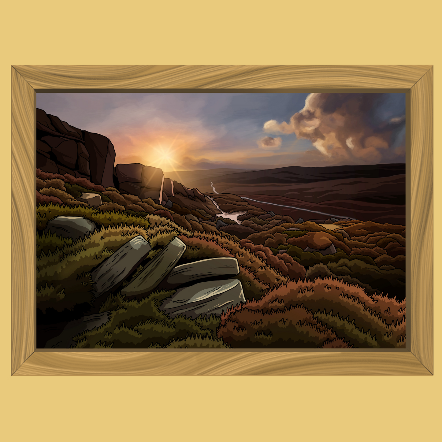 Burbage Edge Sunrise - Art Print - Professor Broke