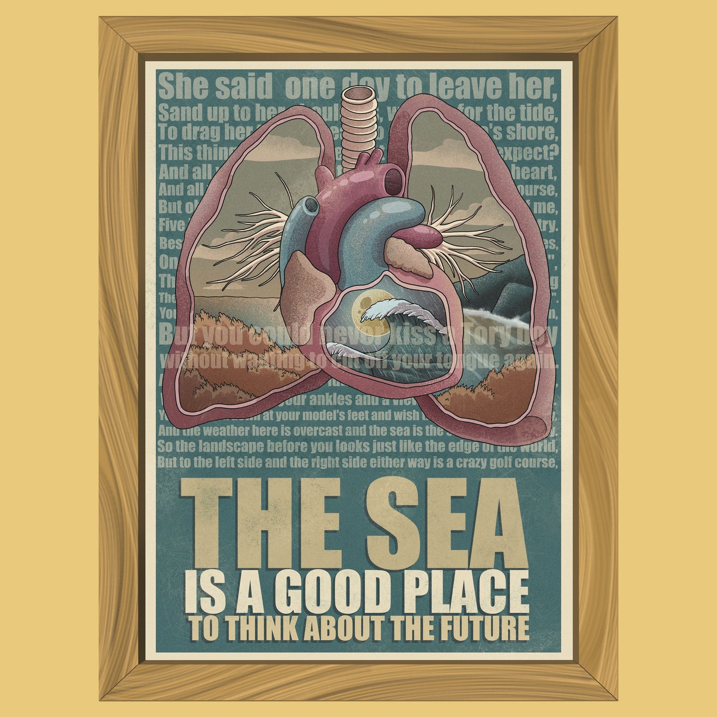 The Sea is a Good Place to Think About the Future - Art Print - Professor Broke