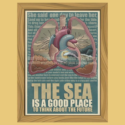 The Sea is a Good Place to Think About the Future - Art Print - Professor Broke