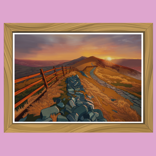 Mam Tor - Art Print - Professor Broke