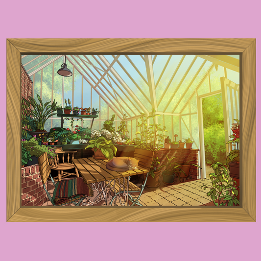 Greenhouse in Summer - Art Print - Professor Broke