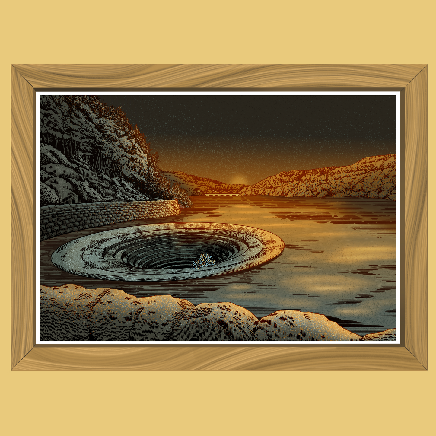 Ladybower Plug Hole - Art Print - Professor Broke