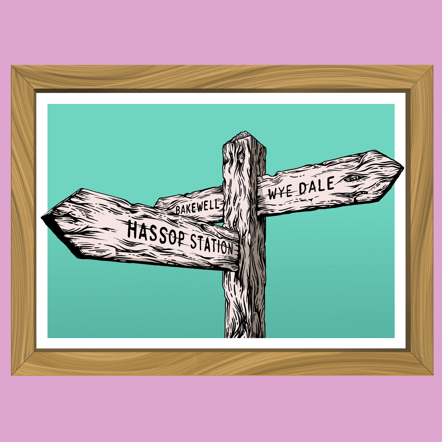 Monsal Trail Sign - Art Print - Professor Broke